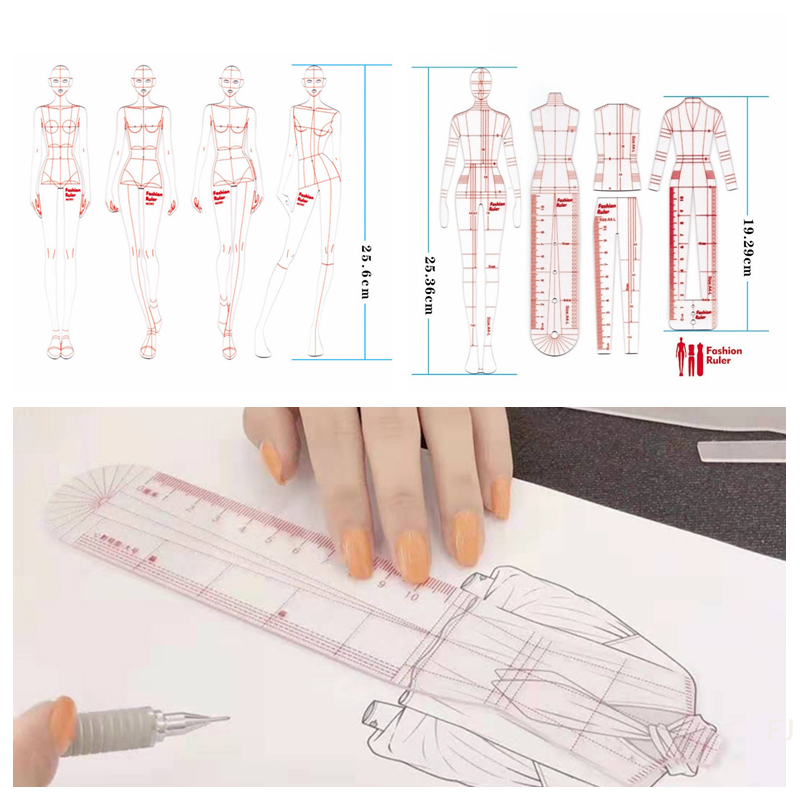 Women Fashion Figure Template - Women Fashion Drawing Ruler Figure Template