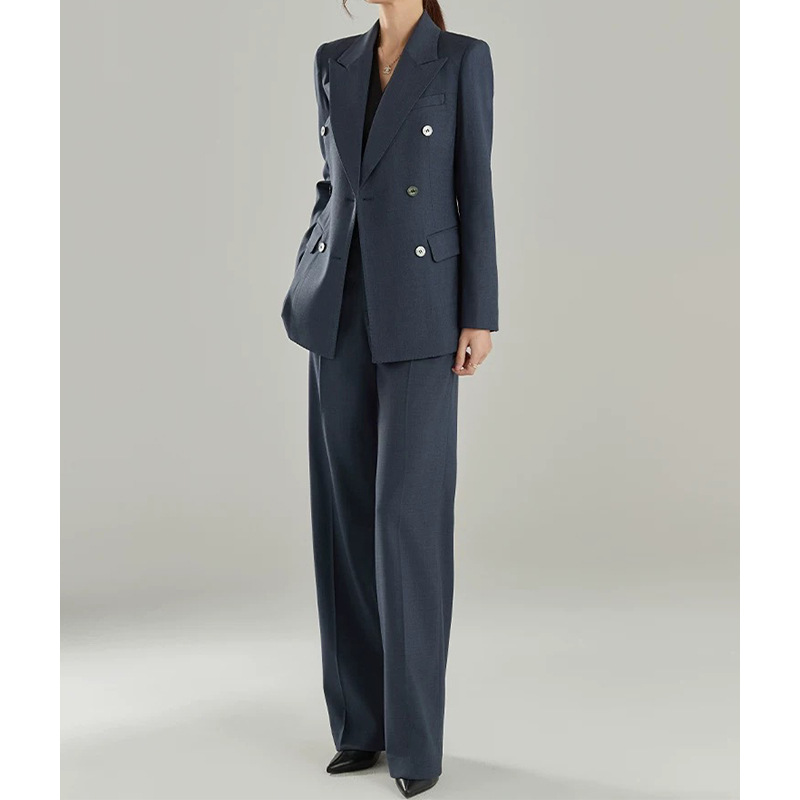 Women'S Fashion Middle Ages - Allingentle Women's Suit Double-Breasted Pantsuit 2