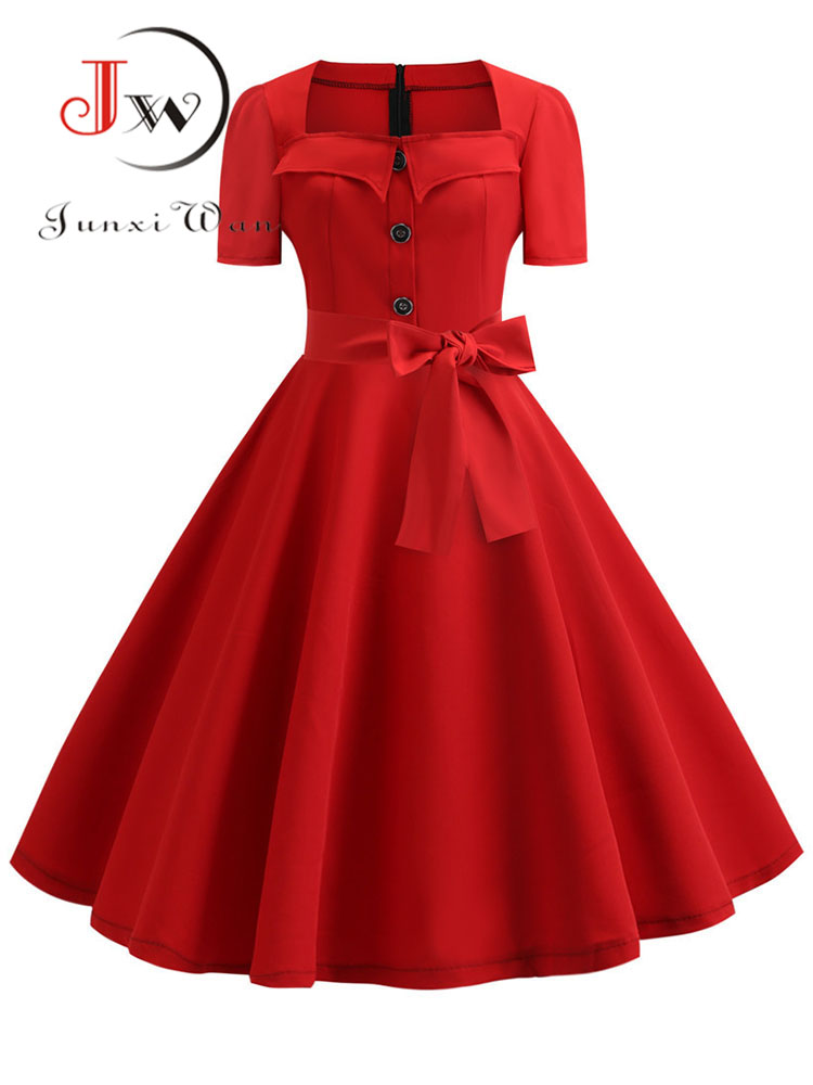 Women Summer Dress Elegant Ret - Women'S Fashion Of The 50S incelemesi ve fiyatı