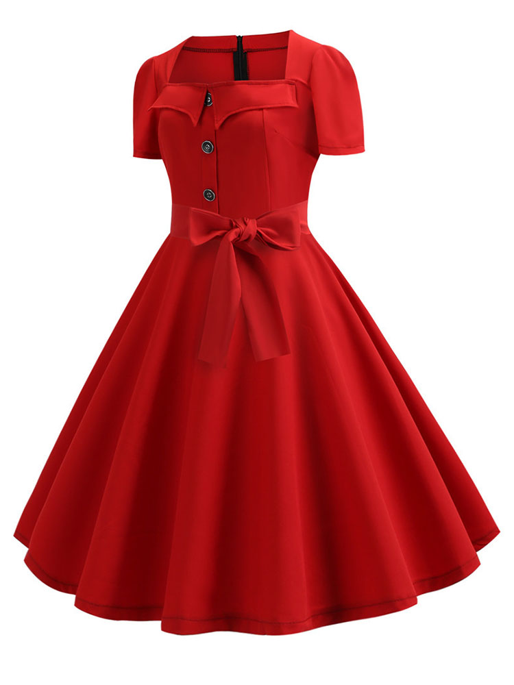 Women Summer Dress Elegant Ret - Women'S Fashion Of The 50S incelemesi ve fiyatı