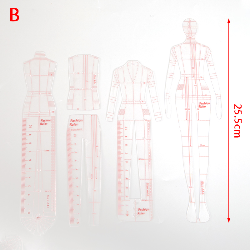 4pcs/set Women Fashion Drawing - Women Fashion Figure Template incelemesi ve fiyatı