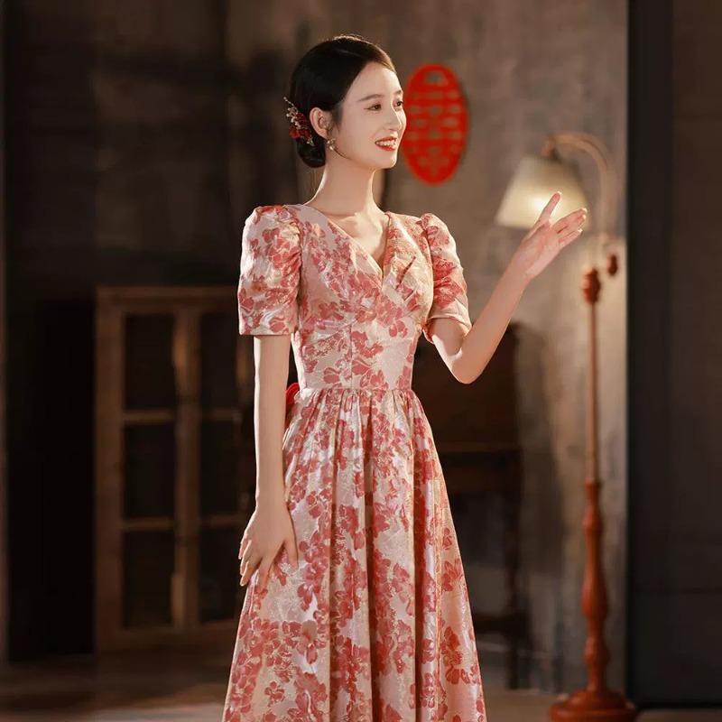 2026 New Women's V-neck Wine R - Women'S Fashion Middle Ages incelemesi ve fiyatı