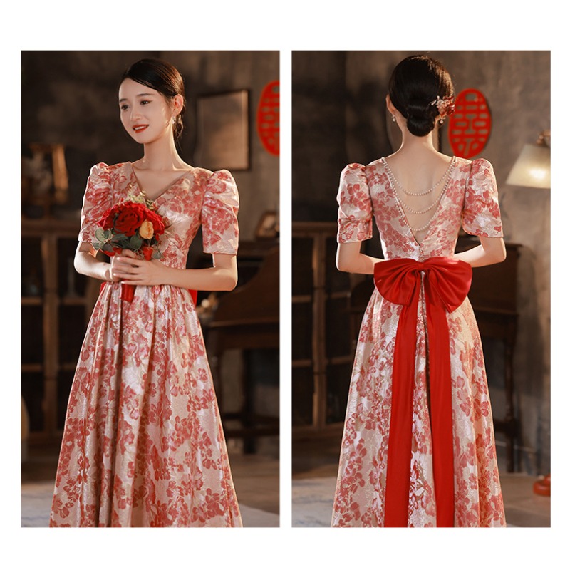 2026 New Women's V-neck Wine R - Women'S Fashion Middle Ages incelemesi ve fiyatı