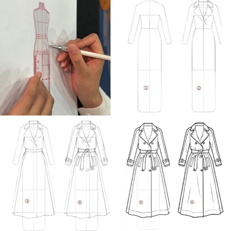 1 Set Women Fashion Drawing Ru - Women Fashion Figure Template incelemesi ve fiyatı