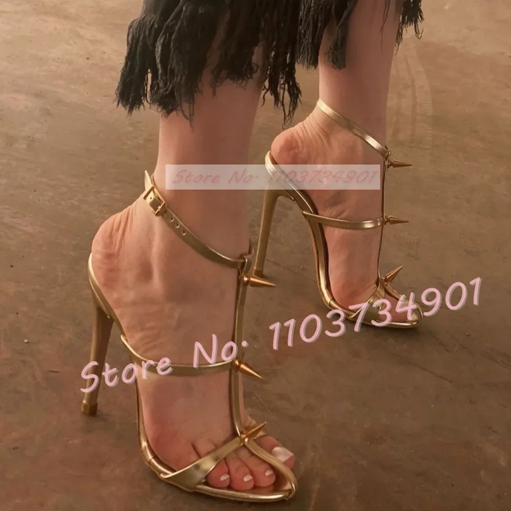 Gold Metal Rivets Ankle Strap  - Women'S Fashion Belts incelemesi ve fiyatı