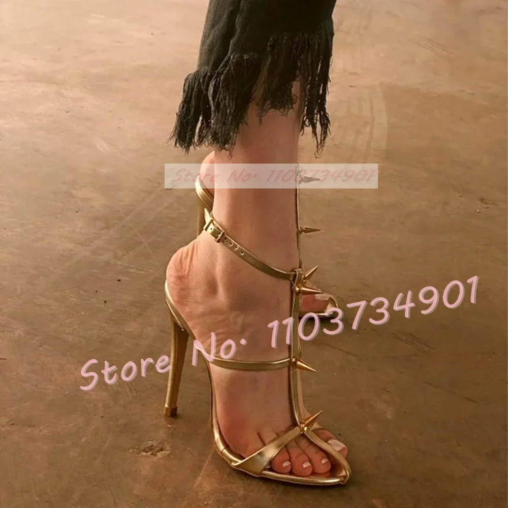 Gold Metal Rivets Ankle Strap  - Women'S Fashion Belts incelemesi ve fiyatı