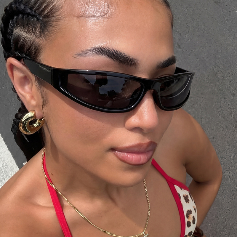 Y2K Narrow Rectangle Wrap Arou - Women'S Fashion Eyewear incelemesi ve fiyatı
