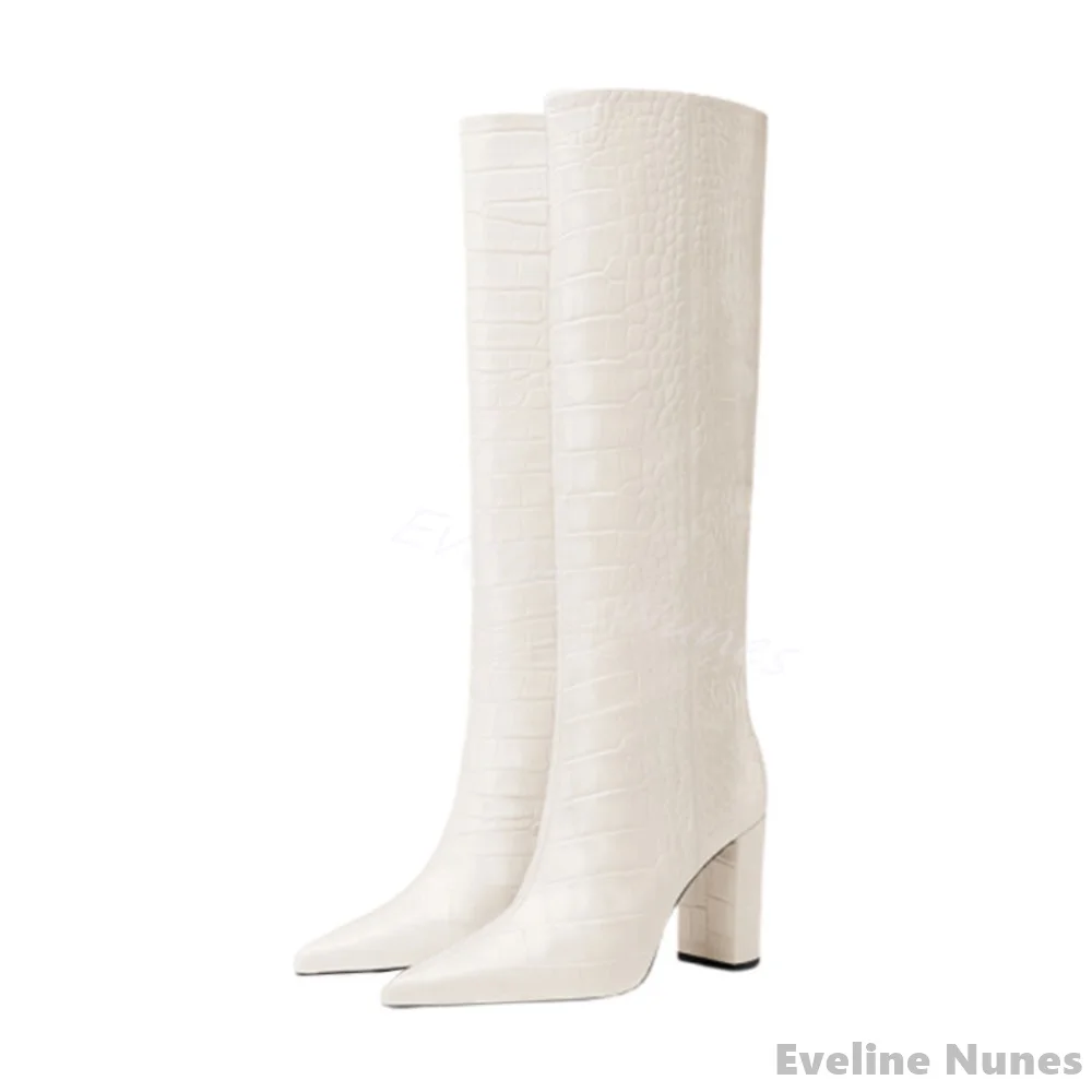 Luxury Crocodile Pattern Boots - Women'S Fashion Leather Boots incelemesi ve fiyatı