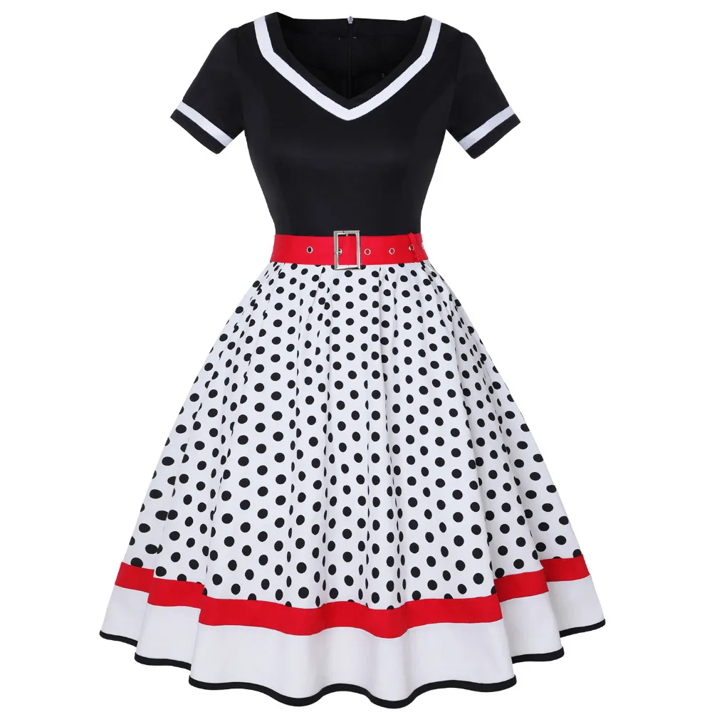 Vintage V-Neck Short Sleeve Sw - Women'S Fashion Of The 50S incelemesi ve fiyatı