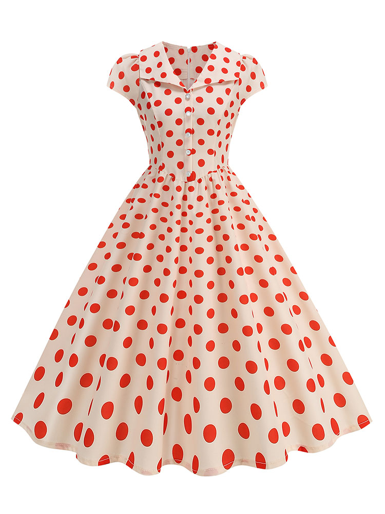 Women's Polka Dot Summer Dress - Women'S Fashion Of The 50S incelemesi ve fiyatı