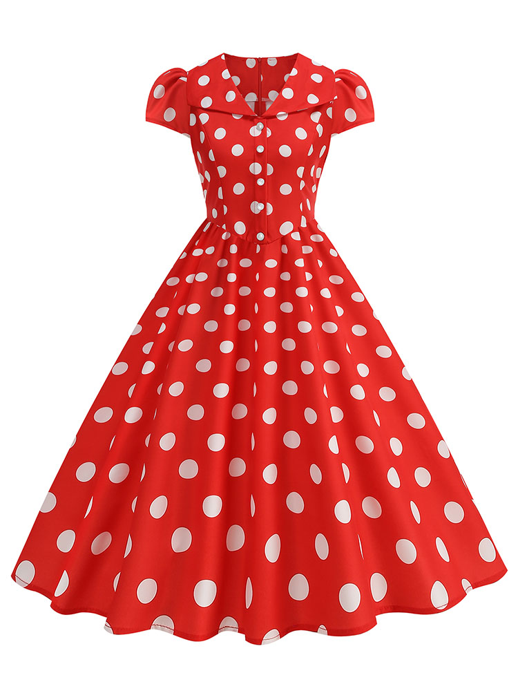 Women's Polka Dot Summer Dress - Women'S Fashion Of The 50S incelemesi ve fiyatı