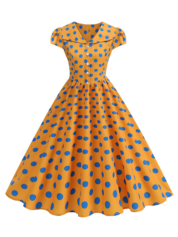 Women's Polka Dot Summer Dress - Women'S Fashion Of The 50S incelemesi ve fiyatı