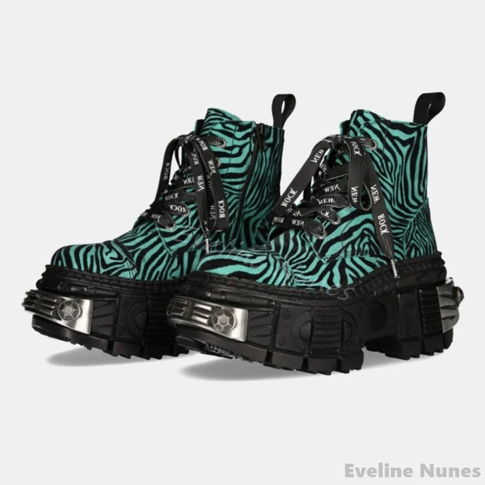 Retro Contrast Color Leopard P - Women'S Fashion Leather Boots incelemesi ve fiyatı
