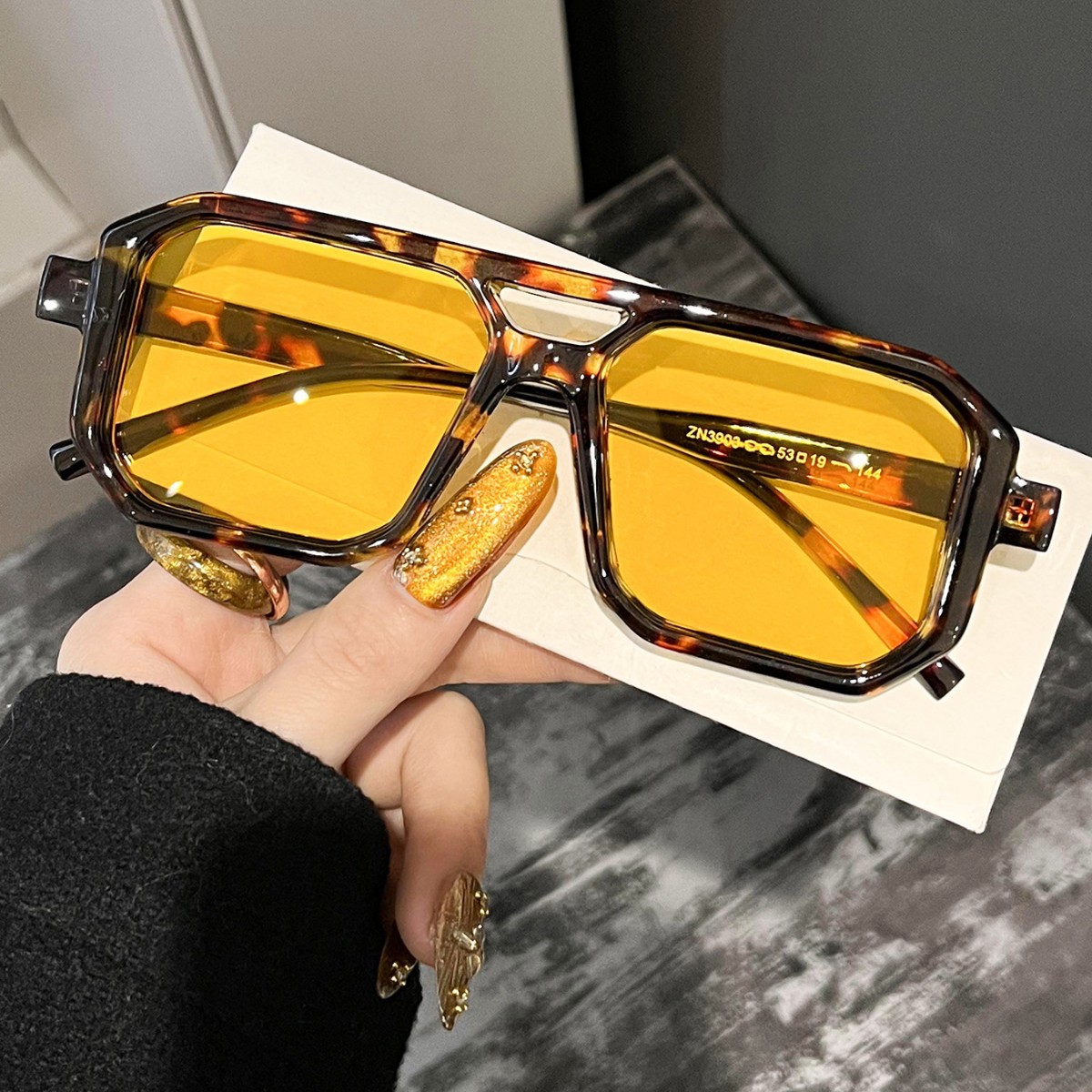 New Retro Square Double Beam S - Women'S Fashion Eyewear incelemesi ve fiyatı