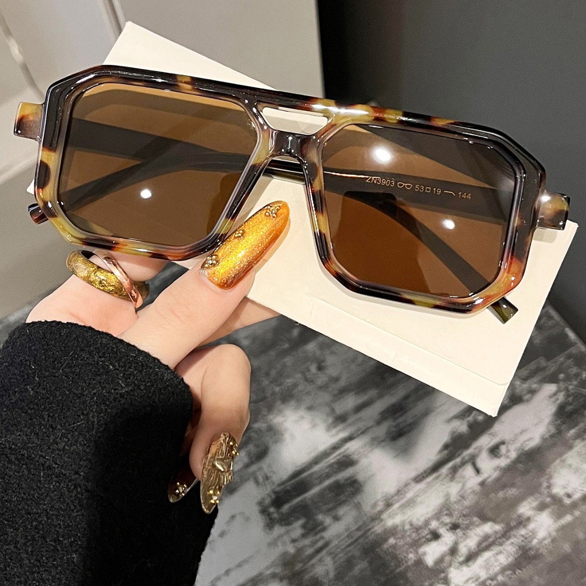 New Retro Square Double Beam S - Women'S Fashion Eyewear incelemesi ve fiyatı