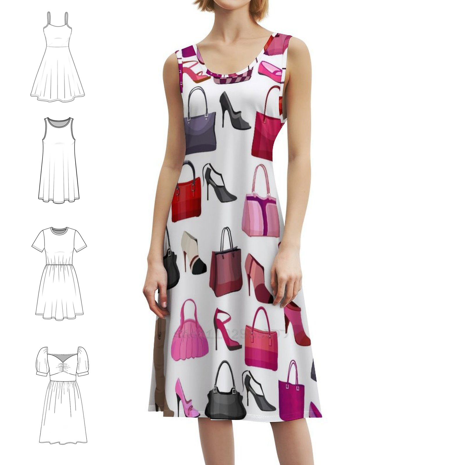 Seamless Pattern With Womans B - Women Fashion Vector incelemesi ve fiyatı