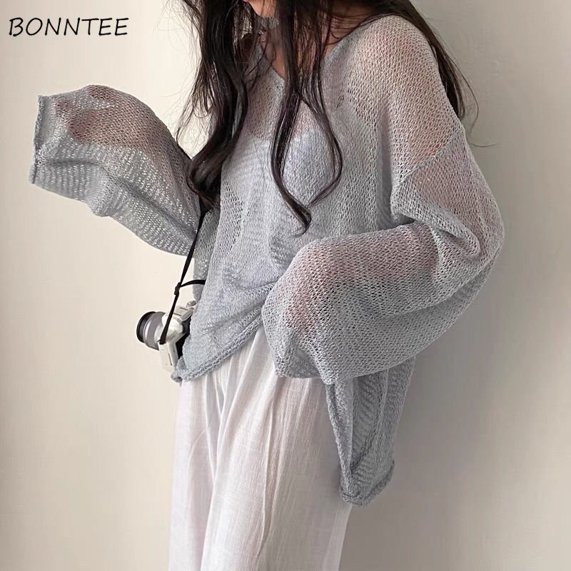 Thin Pullovers Women Knit Holl - Women'S Fashion Designer Clothes incelemesi ve fiyatı