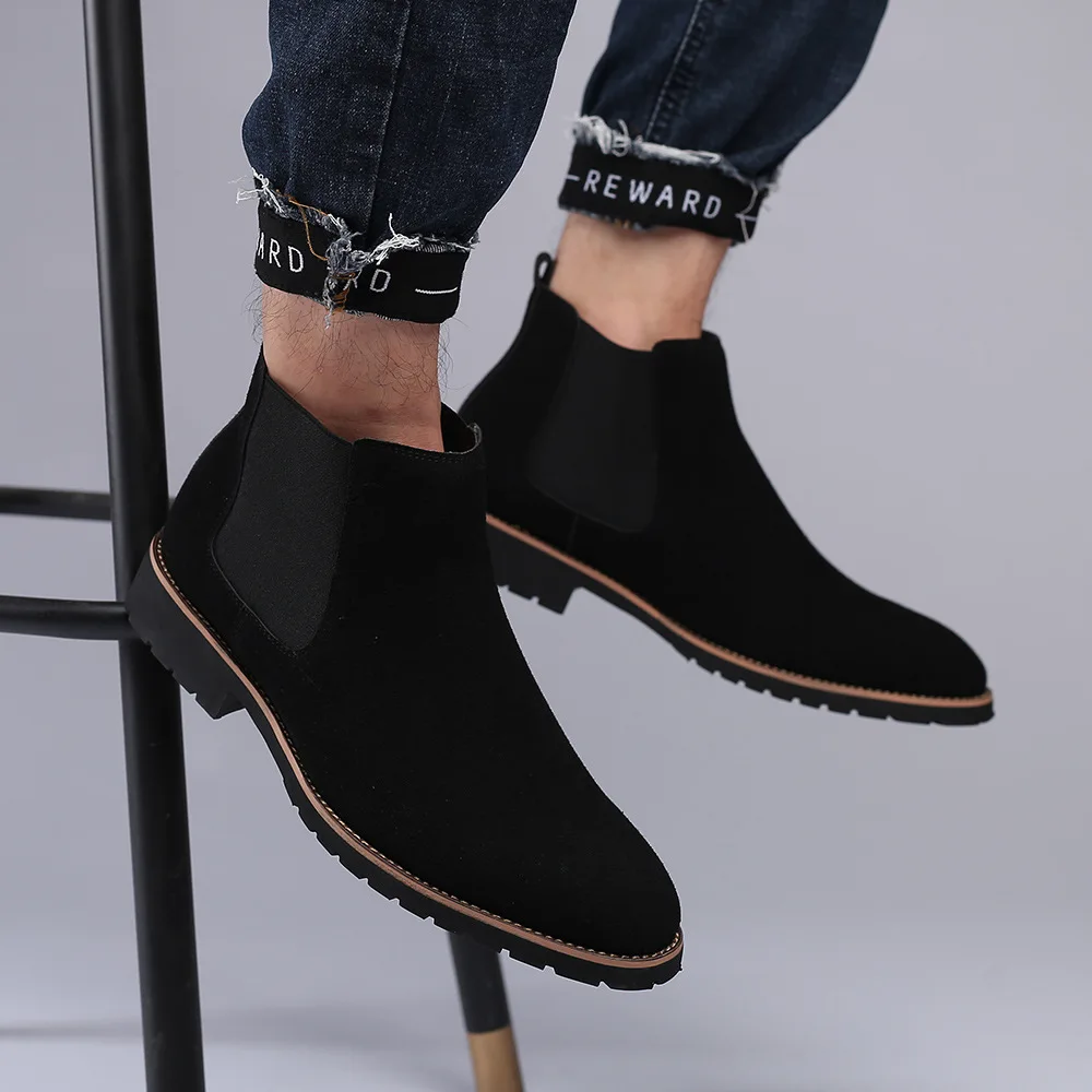 Men Ankle Boots British Style  - Women'S Fashion Business Casual incelemesi ve fiyatı