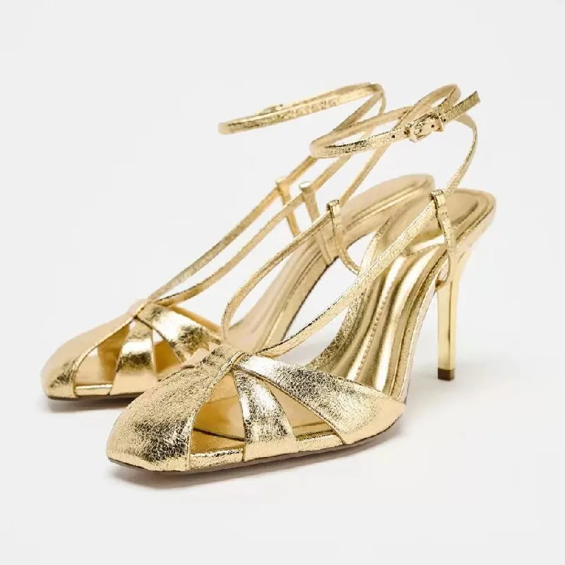 Fashion Gold Thin Heeled Sanda - Women'S Fashion Brands incelemesi ve fiyatı