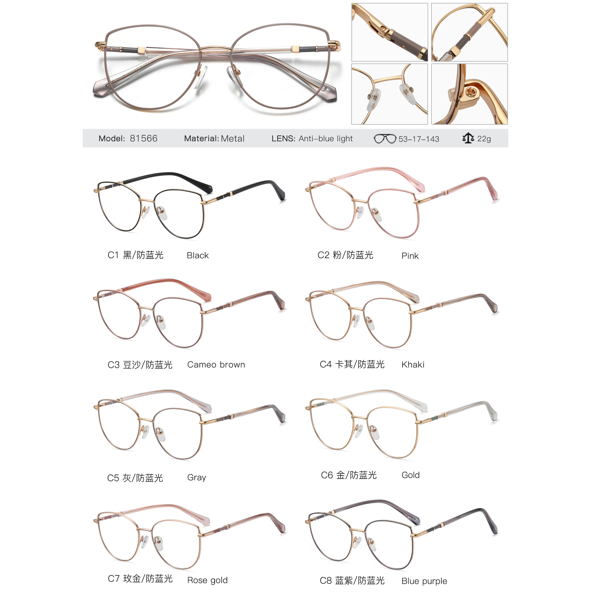 CLLOIO Fashion Cat's Eye Presc - Women'S Fashion Reading Glasses incelemesi ve fiyatı