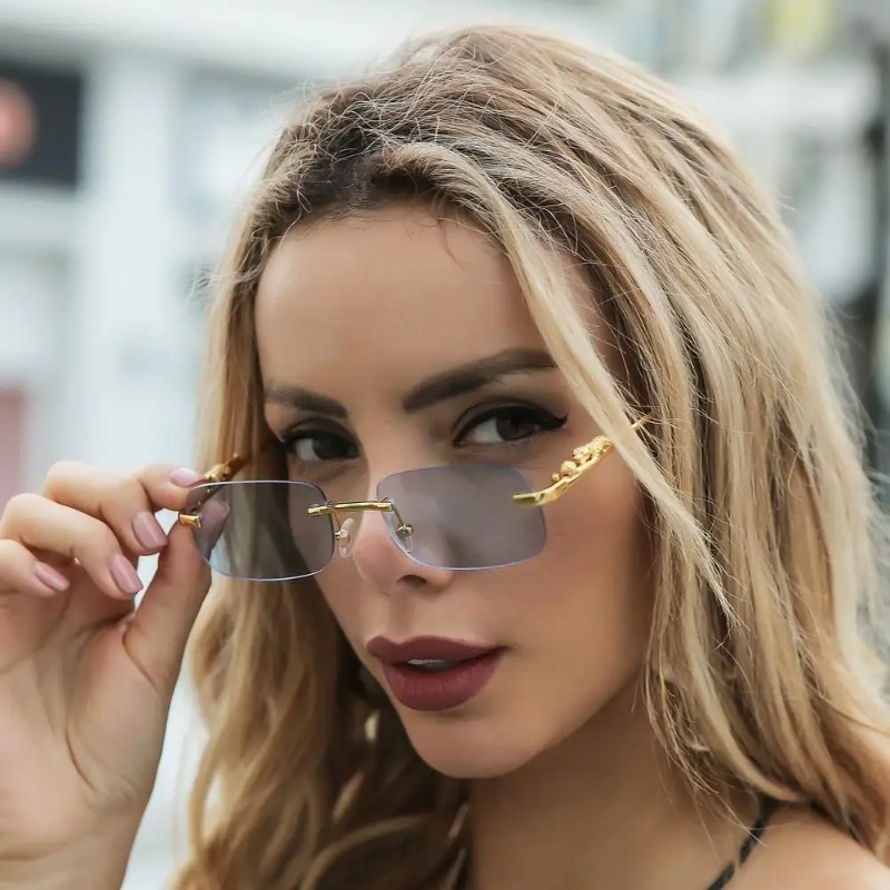 Rimless Square Sunglasses Wome - Women'S Fashion Eyewear incelemesi ve fiyatı