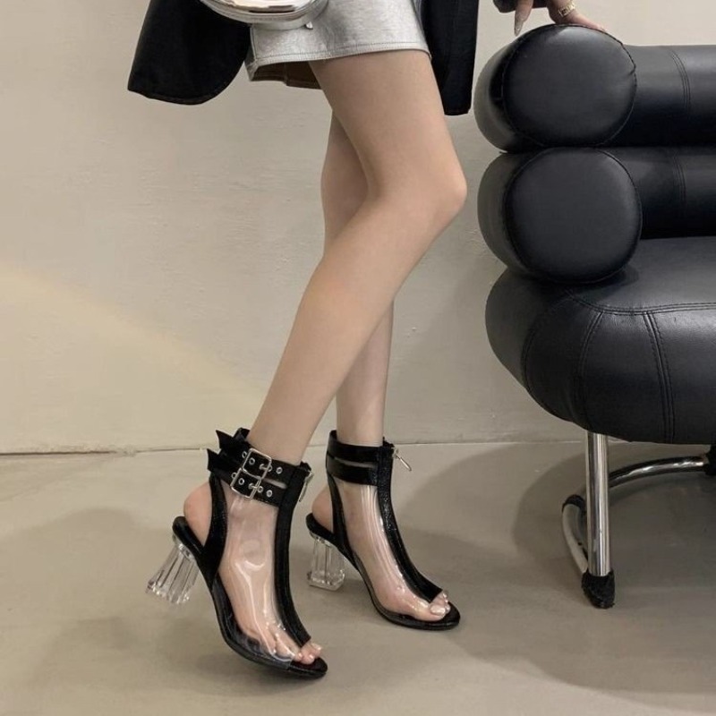 Crystal Heel Zip Sandals Summe - Women'S Fashion Belts incelemesi ve fiyatı